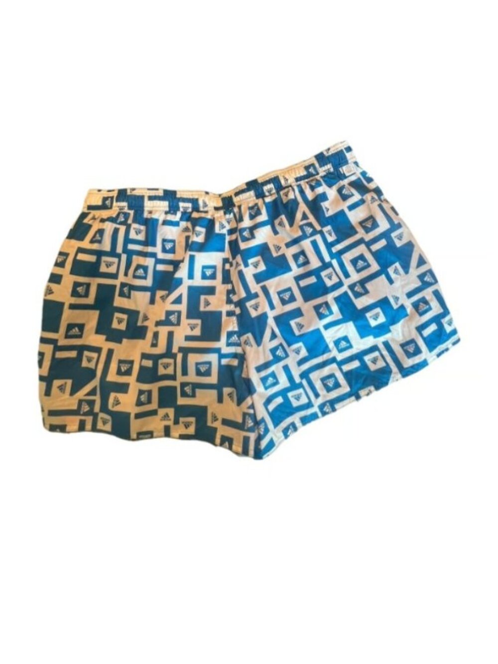 Adidas Mens Blue & White Geometric Print Swim Shorts Size M NWOT
